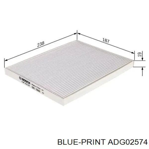 Фильтр салона ADG02574 Blue Print