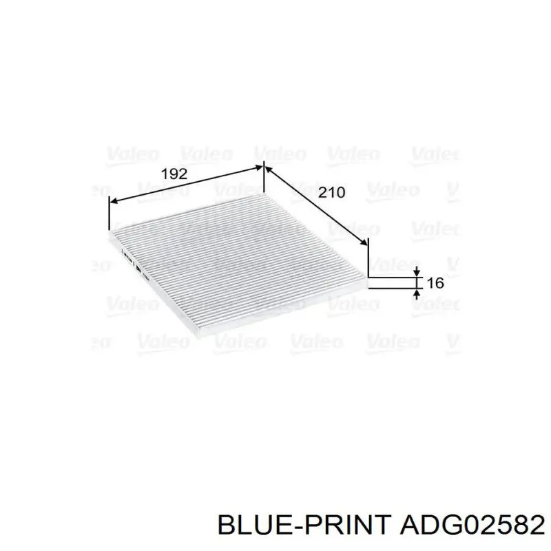 Фильтр салона ADG02582 Blue Print