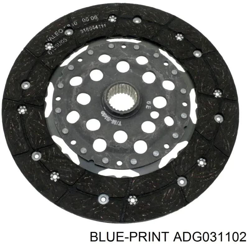 ADG031102 Blue Print Диск сцепления ведомый