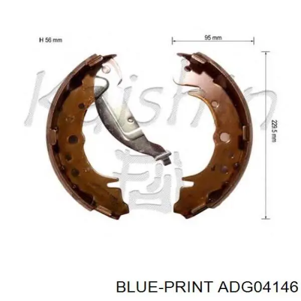 ADG04146 Blue Print Барабанные тормозные колодки