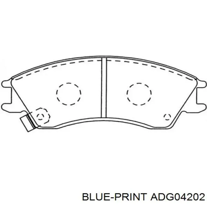 Передние тормозные колодки ADG04202 Blue Print