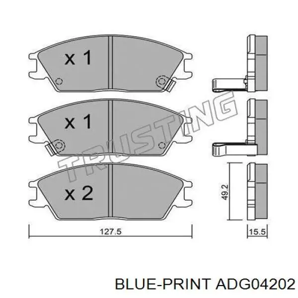 Купить ADG04202 Blue Print Колодки тормозные