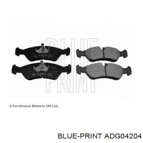 Передние тормозные колодки ADG04204 Blue Print