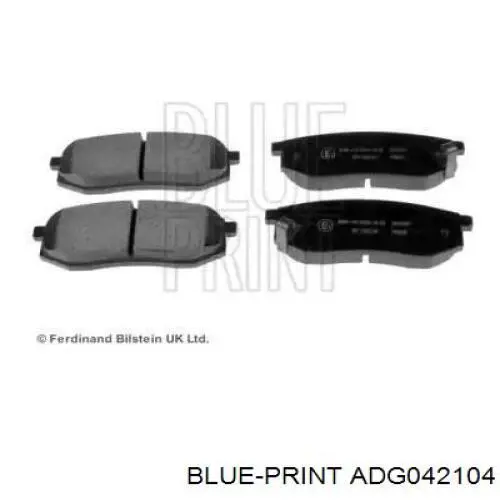 ADG042104 Blue Print задние тормозные колодки