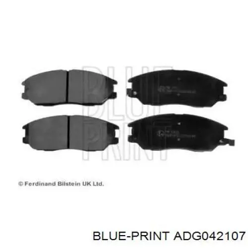 Передние тормозные колодки ADG042107 Blue Print