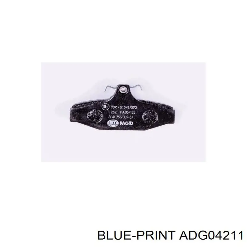 Купить ADG04211 Blue Print Колодки тормозные задние, дисковые