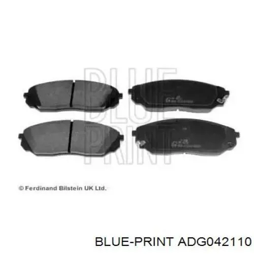 Передние тормозные колодки ADG042110 Blue Print