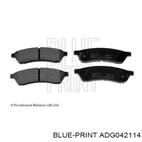 Купить ADG042114 Blue Print Колодки тормозные задние, дисковые