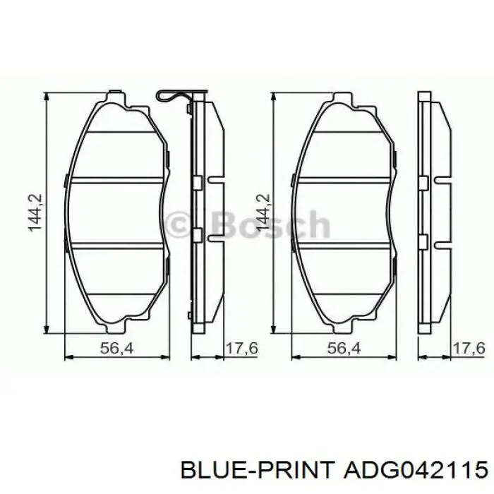 Передние тормозные колодки D455E Dafmi