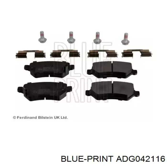 ADG042116 Blue Print задние тормозные колодки