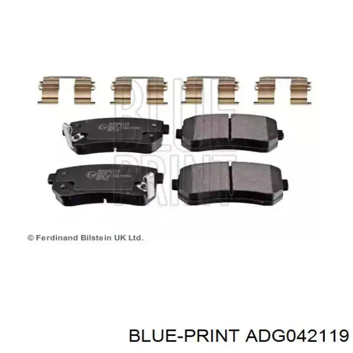 Задние тормозные колодки ADG042119 Blue Print