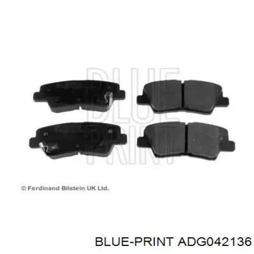 Задние тормозные колодки ADG042136 Blue Print