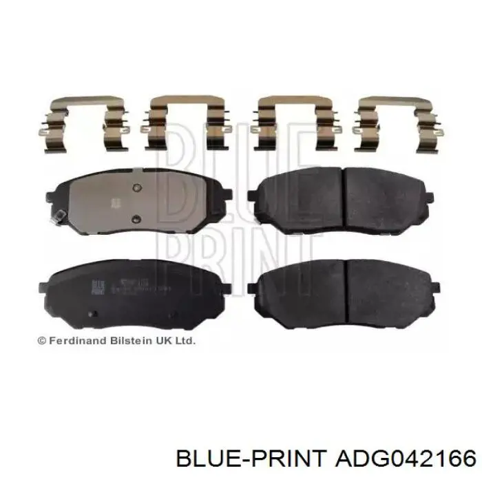 Передние тормозные колодки ADG042166 Blue Print