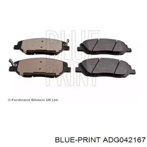 Купить ADG042167 Blue Print Колодки тормозные