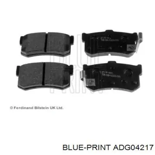 Задние тормозные колодки ADG04217 Blue Print