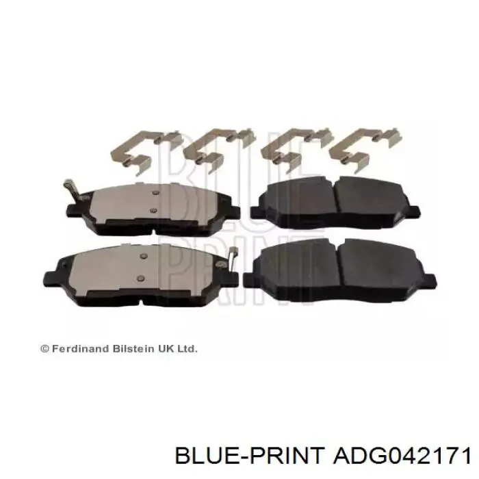 ADG042171 Blue Print sapatas do freio dianteiras de disco
