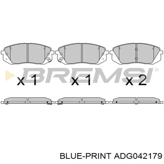 Купить ADG042179 Blue Print Колодки тормозные