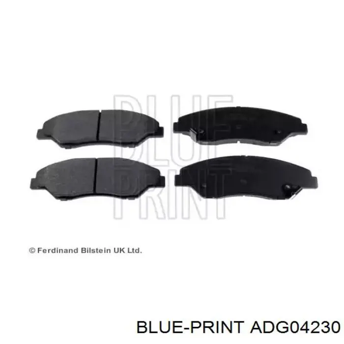 ADG04230 Blue Print колодки тормозные передние дисковые
