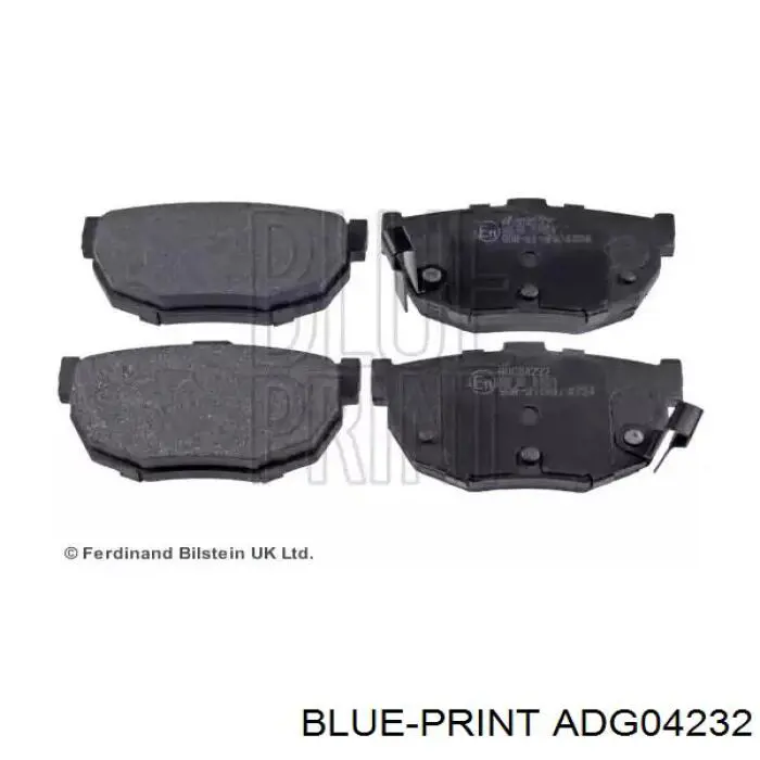 ADG04232 Blue Print задние тормозные колодки