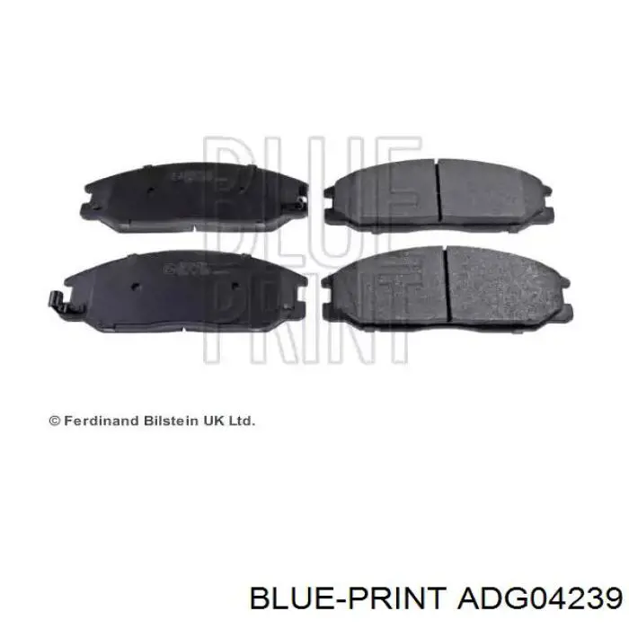 Передние тормозные колодки ADG04239 Blue Print