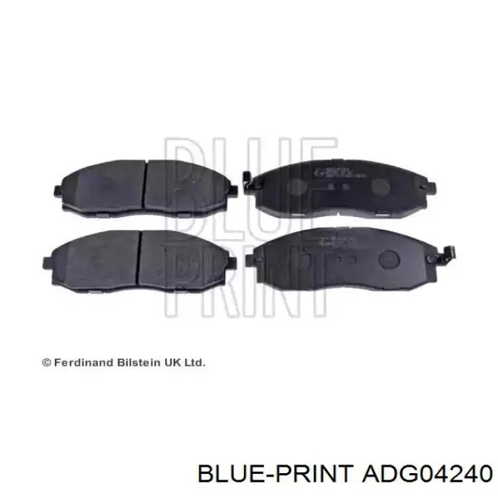 ADG04240 Blue Print колодки тормозные передние дисковые