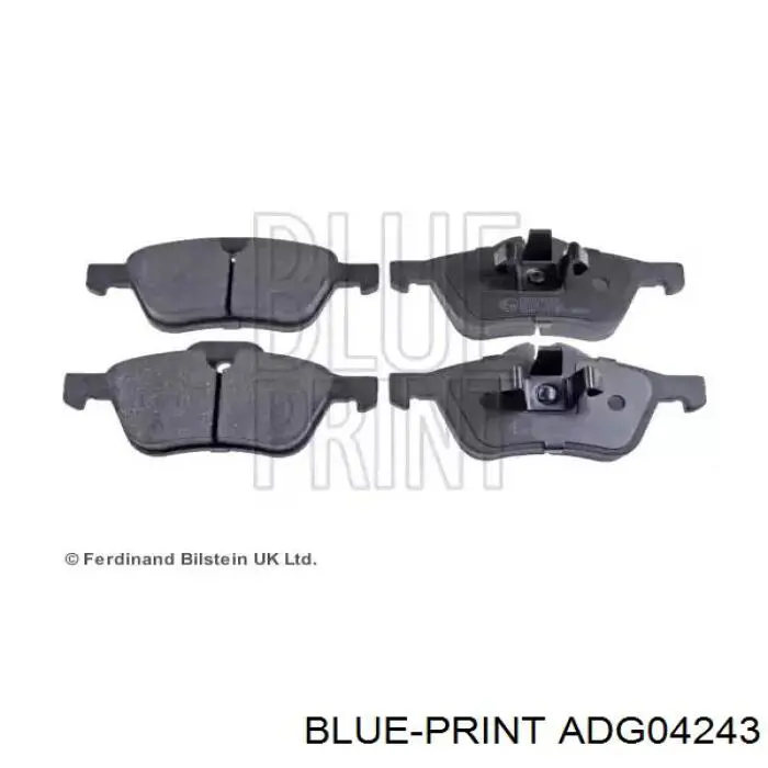 Передние тормозные колодки ADG04243 Blue Print