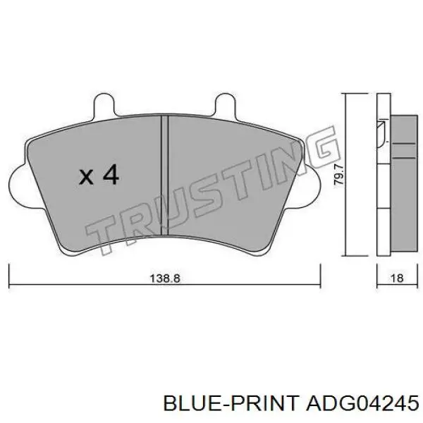 Передние тормозные колодки 8660003504 Renault (RVI)