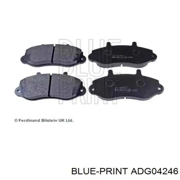 Передние тормозные колодки ADG04246 Blue Print