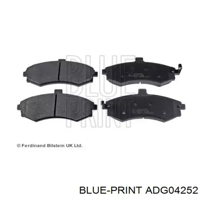 Передние тормозные колодки ADG04252 Blue Print