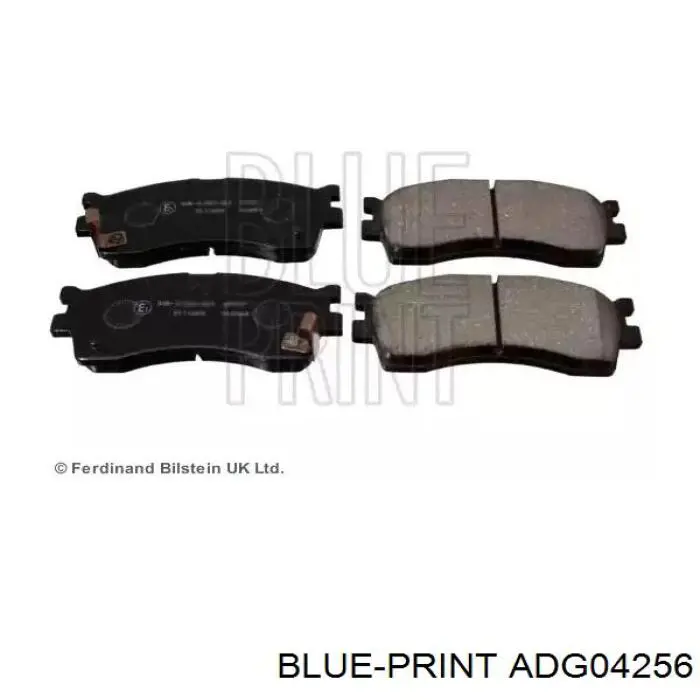 Передние тормозные колодки ADG04256 Blue Print