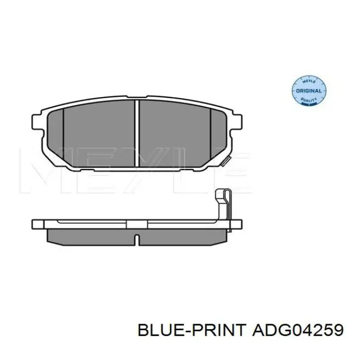 Задние тормозные колодки ADG04259 Blue Print