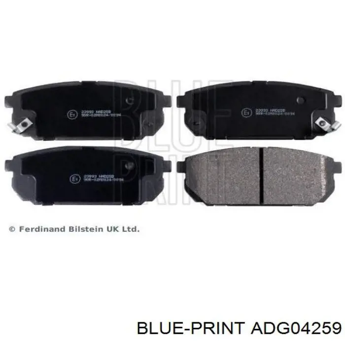Купить ADG04259 Blue Print Колодки тормозные задние, дисковые