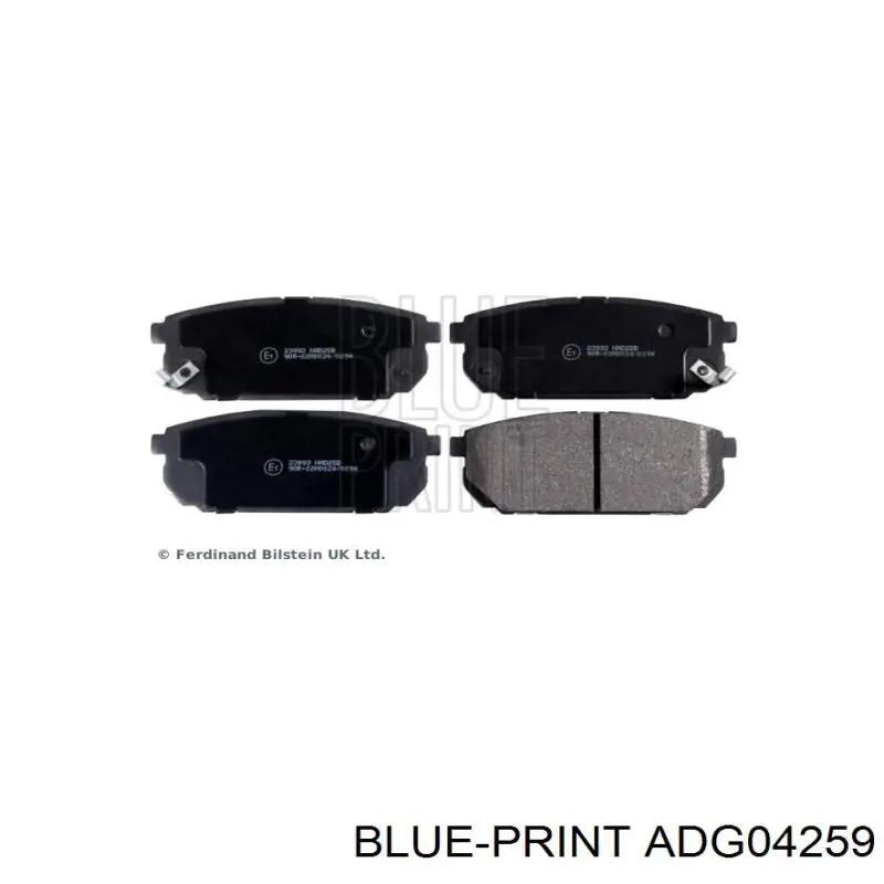 Колодки дисковые  Blue Print ADG04259 цена, от 19.10 USD