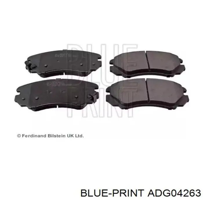 ADG04263 Blue Print передние тормозные колодки