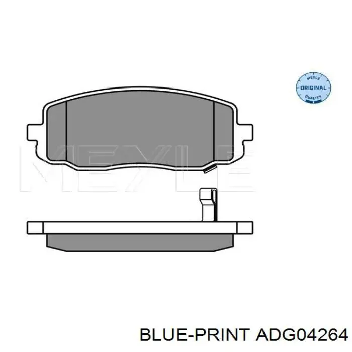 Тормозные колодки Blue Print ADG04264