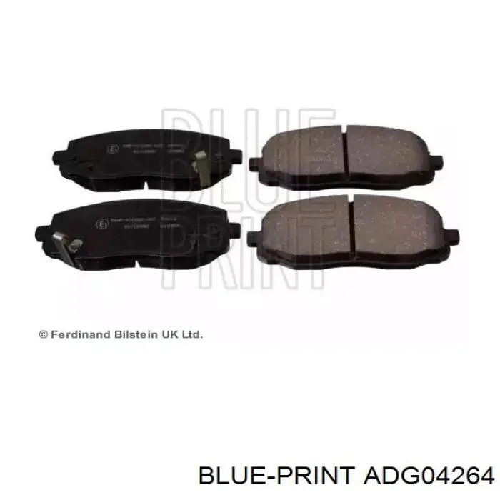 Передние тормозные колодки ADG04264 Blue Print