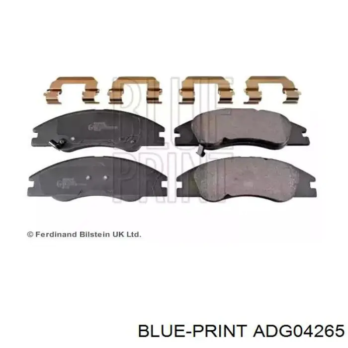 Передние тормозные колодки ADG04265 Blue Print