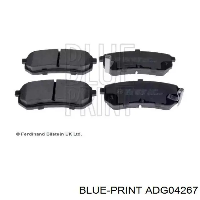 Задние тормозные колодки ADG04267 Blue Print