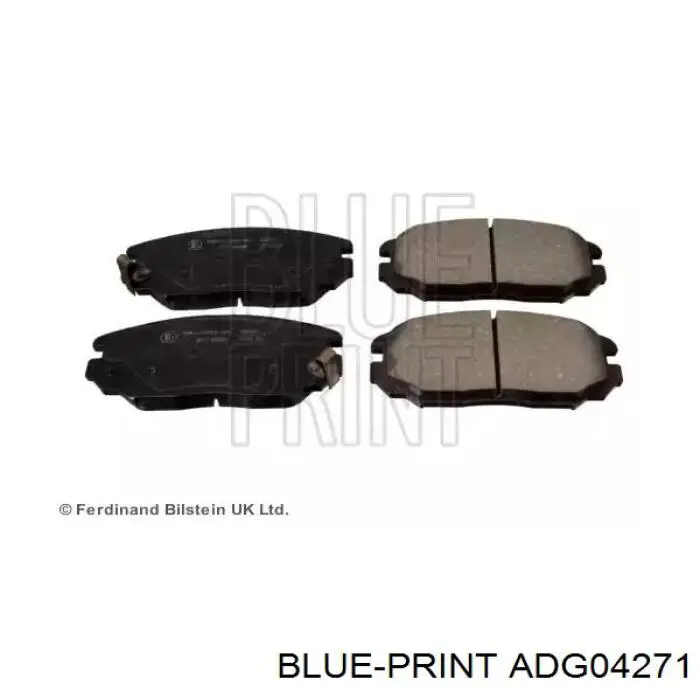 Передние тормозные колодки ADG04271 Blue Print