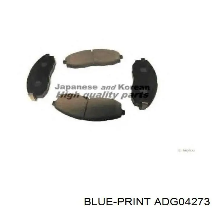 Передние тормозные колодки ADG04273 Blue Print