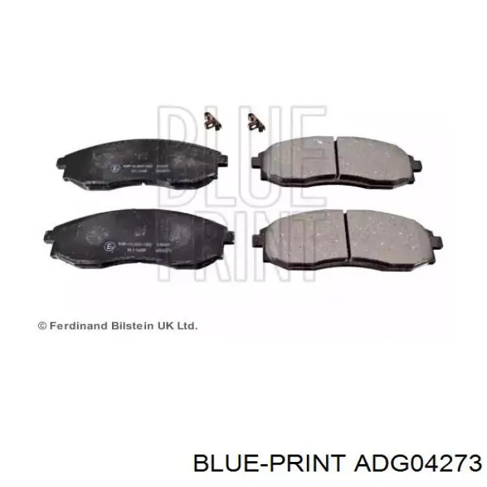 ADG04273 Blue Print колодки тормозные передние дисковые
