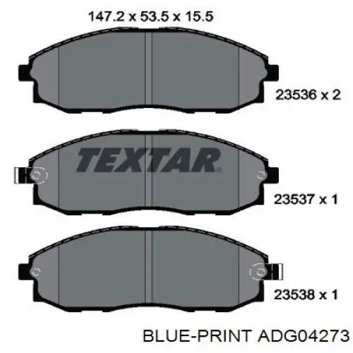 Передние тормозные колодки D451E Dafmi