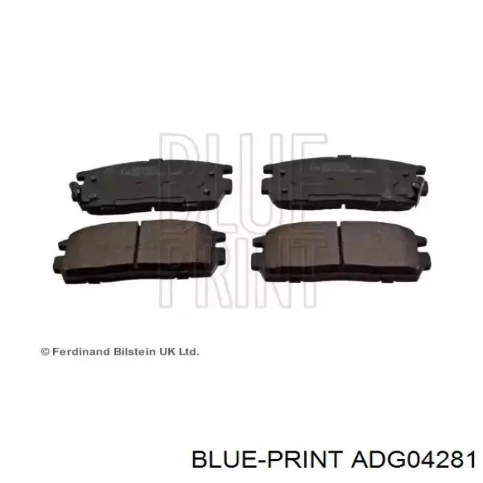 ADG04281 Blue Print задние тормозные колодки