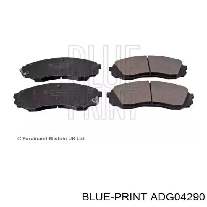 Передние тормозные колодки ADG04290 Blue Print