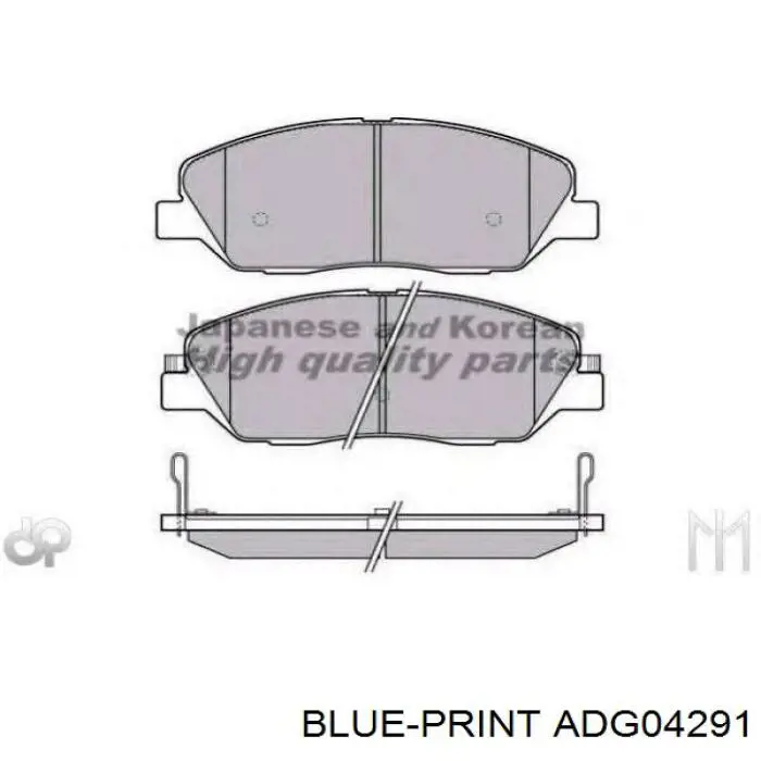 Тормозные колодки Blue Print ADG04291