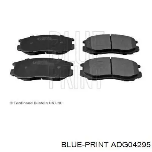 Передние тормозные колодки ADG04295 Blue Print