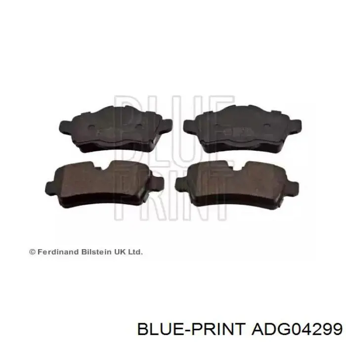 ADG04299 Blue Print задние тормозные колодки
