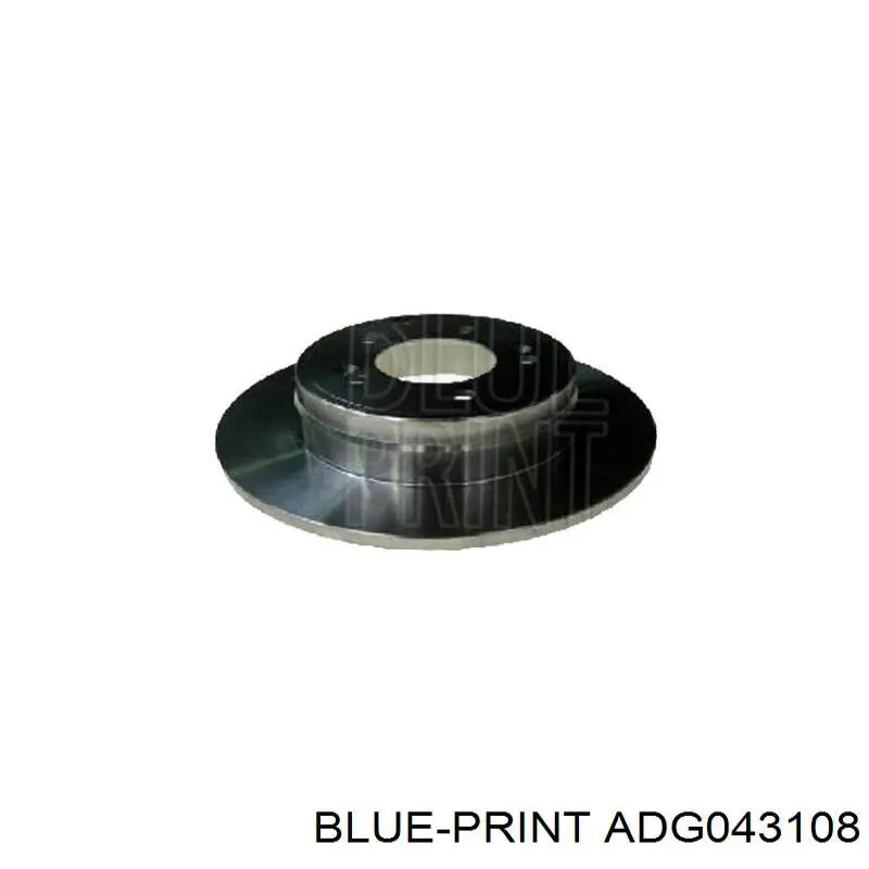 Disco de freno trasero ADG043108 Blue Print