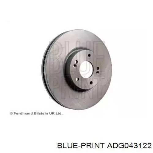 Передние тормозные диски ADG043122 Blue Print