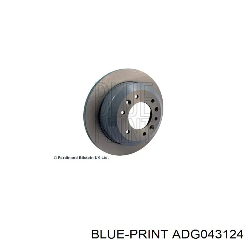 Disco de freno trasero ADG043124 Blue Print